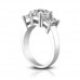 1.95 ct Ladies Three Stone Princess Cut Diamond Engagement Ring